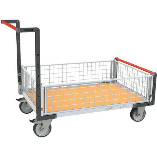 Fimm - Chariot de manutention industriel en bois - 500 kg - Roues rectangles Ø 160 mm - Éco-responsable