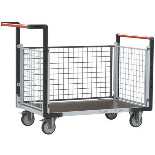 Fimm - Chariot grillagé 2 dossiers - Roues TPE 125mm - Charge 250kg - Acier époxy - Éco-responsable
