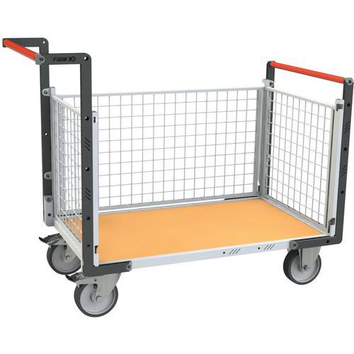 Fimm - Chariot grillagé bois TPE 500kg - 965x580mm - Éco-responsable, 10 ans garantie