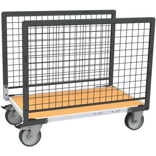 Fimm - Chariot modulaire grillagé - Bois, Acier - 500 kg - Roues TPE Ø 160 mm - Éco-responsable