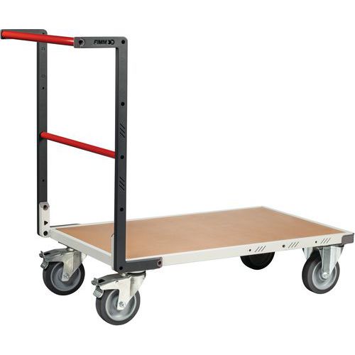 Fimm - Chariot de manutention industriel monté - Roues TPE 160mm - 400kg - Plateau médium 1255x640mm - Éco-responsable