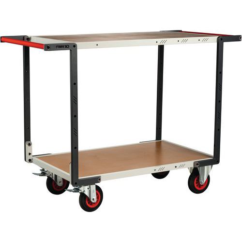Fimm - Servante 2 plateaux double poignées - 850x495 Médium - Charge 400 kg - Éco-responsable