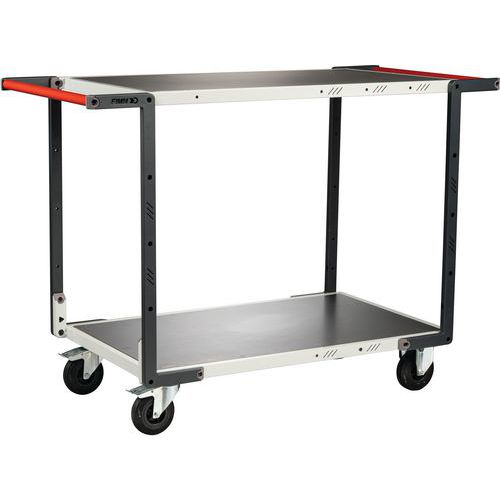 Fimm - Servante 250 kg 2 plateaux - Tôle galvanisée - Éco-responsable - 90 kg/plateau