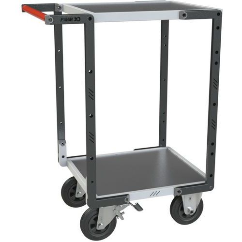 Fimm - Servante à roulettes 400 kg 2 plateaux - 550x495 mm - Charge 140 kg/plateau - Éco-responsable