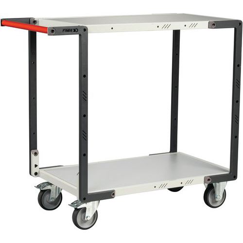 Fimm - Servante 2 plateaux 850x495 - Mélaminé 250 kg - Éco-responsable