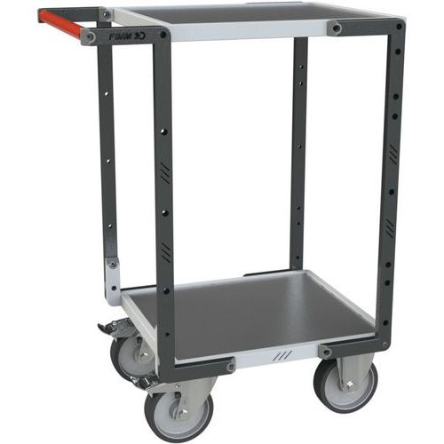 Fimm - Servante 400 kg 2 plateaux - Roues TPE - Tôle galvanisée - Éco-responsable