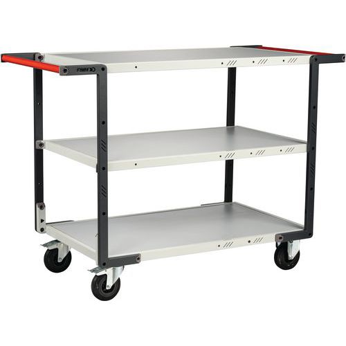 Servante Montée Roues Cc 250kg-3 Plateaux 1000x595-mélaminé - Fimm