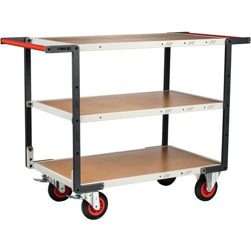 Servante Montée Roues Cc 400kg - 3 Plateaux 1000x595 -médium - Fimm