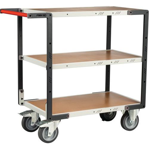 Servante Montée Roues Tpe - 3 Plateaux 850x495 - Médium - Fimm