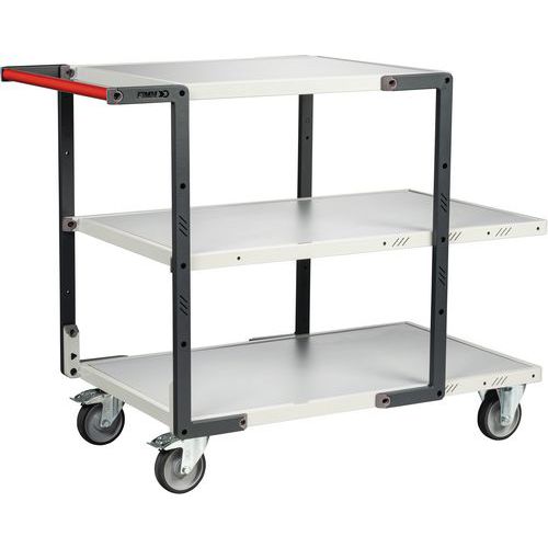 Servante 250kg 2 Plateau 1000x595+1 Plateau 700x595-mélaminé - Fimm