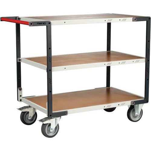 Servante Montée Roues Tpe - 3 Plateaux 1000x595 - Médium - Fimm