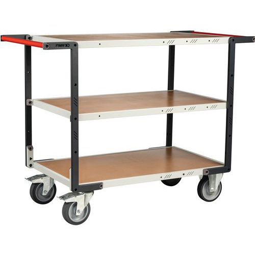 Servante Montée Roues Tpe 400kg - 3 Plateaux 1000x595-médium - Fimm