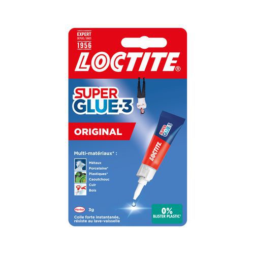 Colle Super Glue 3g Tube - Adhésif Puissant et Rapide - Idéal Petites Réparations