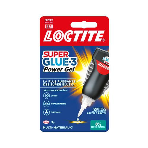 Colle Super Glue Gel Ultra Control - 3g - Adhésif Puissant et Précis