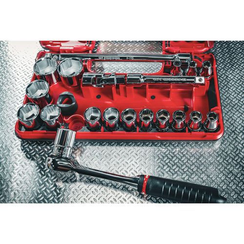 Facom - Coffret Dbox cliquet étanche + douilles 1/2 6 pans OGVGRIP - 34 cm - Garantie à vie