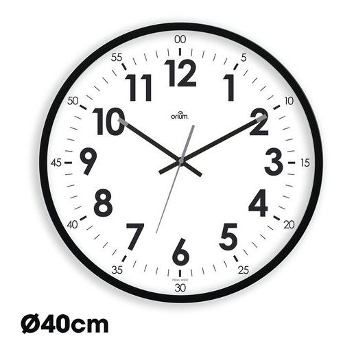 Horloge Quartz Silencieuse Oris Ø40 Cm Noire - Orium