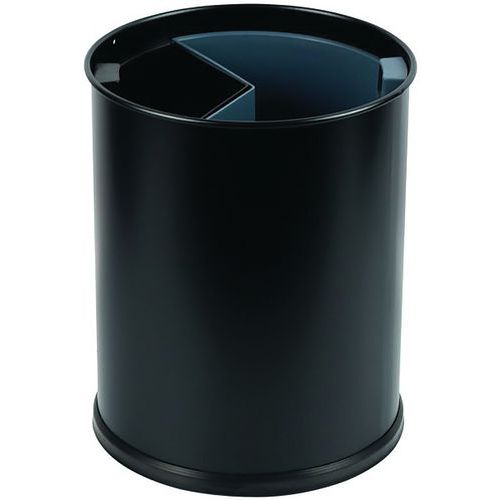 Corbeille de tri noire 13L - 2 bacs intérieurs 6,6L/3,3L - Probbax Corbeille de tri noire 13L - 2 bacs intérieurs 6,6L/3,3L - Probbax