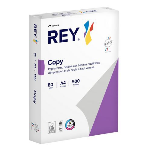 Rey - Papier Copy A4 Blanc 80g - 500 Feuilles - Éco-responsable FSC PEFC