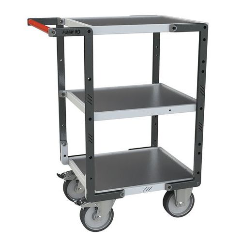 Fimm - Servante 400kg 3 plateaux - 550x495mm - Roues TPE - Éco-responsable