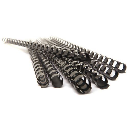 Pavo - Peigne de reliure plastique 28mm noir A4 - PVC - Pour perforelieuse