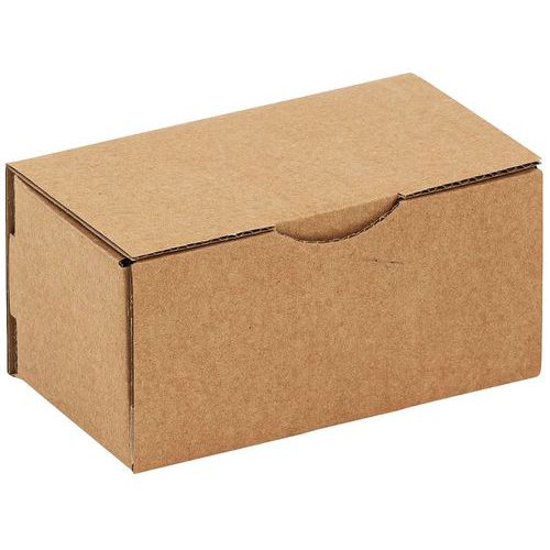 Boîte d'expédition kraft 160x80x80 mm - Carton recyclable et éco-responsable - Idéale pour petits volumes