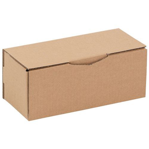 Boîte d'expédition kraft 250x100x100 mm - Carton recyclable et éco-responsable - Idéale pour petits volumes