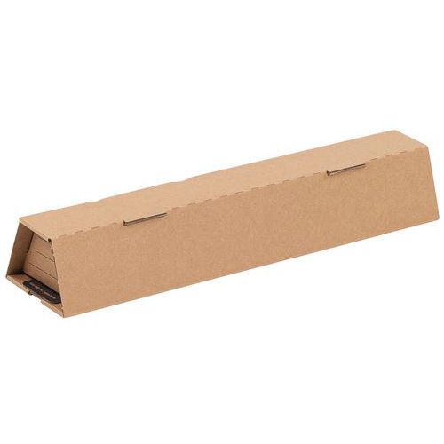 Tube d'expédition trapèze 430 mm Havane - Carton recyclable - Idéal pour produits longs et légers