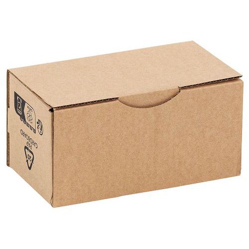 Boîte d'expédition kraft 200x100x100 mm - Carton recyclable et éco-responsable - Idéale pour petits volumes