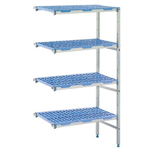 Tournus Equipement - Rayonnage d'angle alimentaire 4 niveaux