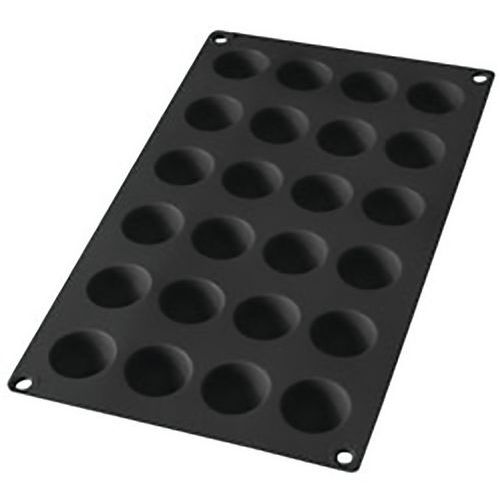 Moule Gourmet Mini Demi Sphère De 24 Pièces En Silicone Noir