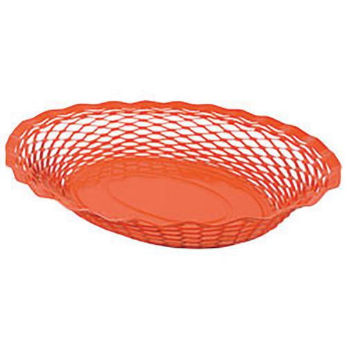 Corbeille Pain Vintage Ovale Orange 30x24cm