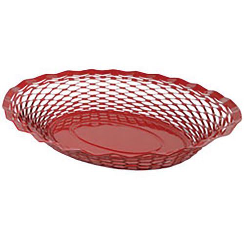 Corbeille Pain Vintage Ovale Rouge 30x24cm