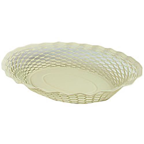 Corbeille Pain Vintage Ovale Blanc Vanille 30x24cm