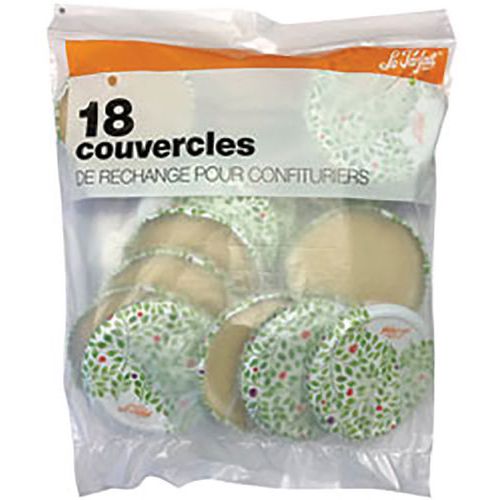 Lot De 18 Couvercles Décorés Pour Confituriers De 82mm