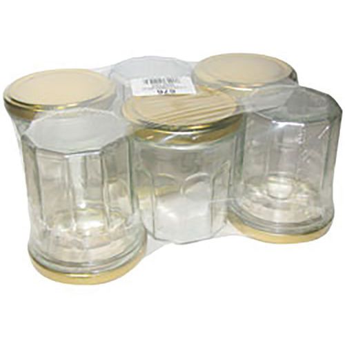 Pack De 6 Confituriers Avec Couvercle Doré 200ml