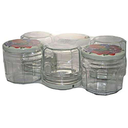Pack De 6 Confituriers Avec Couvercle Décoratif 340mll