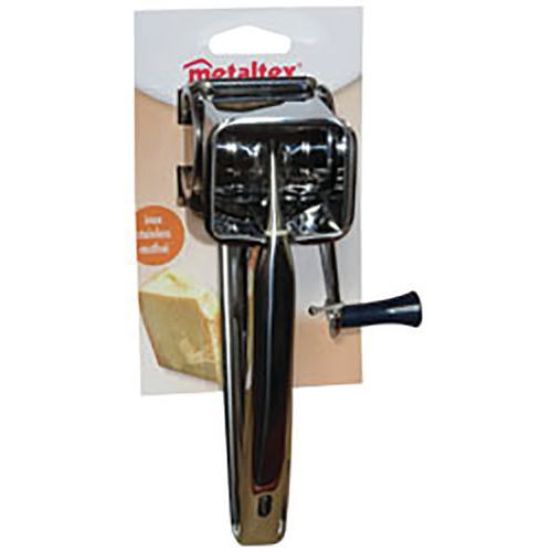 Râpe à Fromage Manuelle Inox Avec Levier à Poignet Plastique