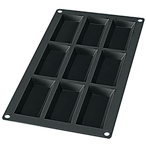 Moule Gourmet à Financiers De 9 Cavités En Silicone Noir