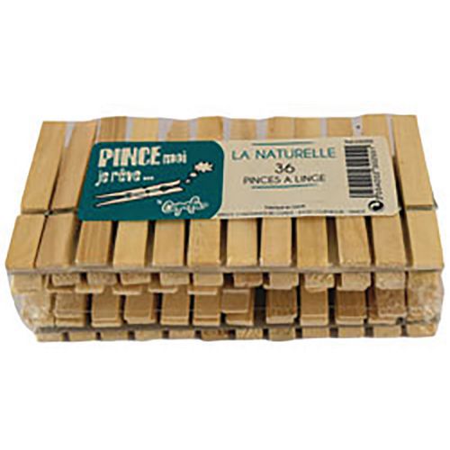 Pince à Linge En Bois X36 La Naturelle Copefa