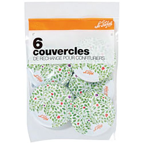 Lot De 6 Couvercles En Métal Pour Confituriers De 82mm