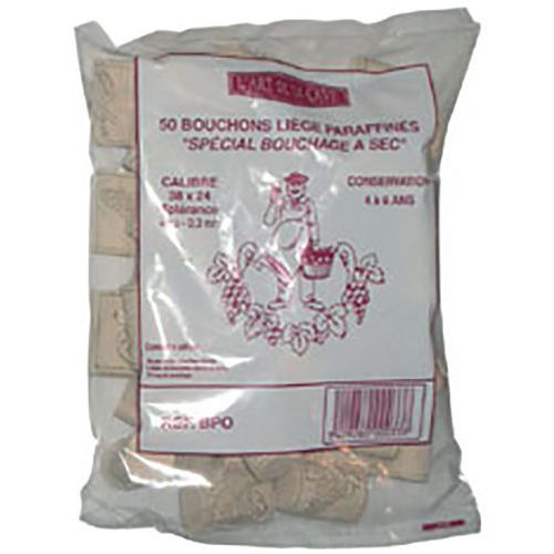 Bouchon En Liège Pour Vin En Forme Cyindrique Sachet De 50