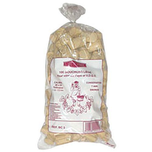 Sac De 100 Bouchons Cylindrique En Liège Pour Vin