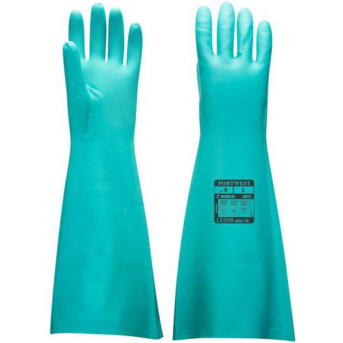 Gants De Manutention De Protection Chimique En Nitrile Extra-long A813 10