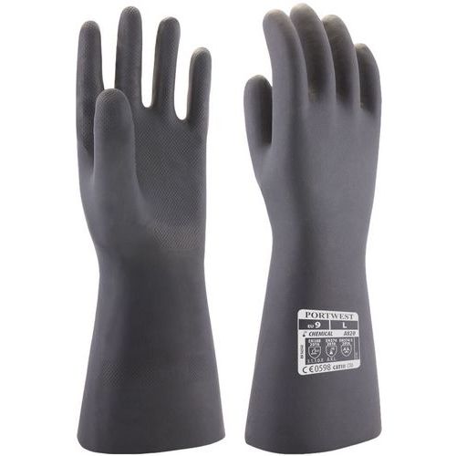 Gants De Manutention De Protection Chimique En Néoprène A820 9
