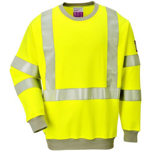 Sweatshirt Résistant Flamme Haute Visiblité Fr72 Jaune S
