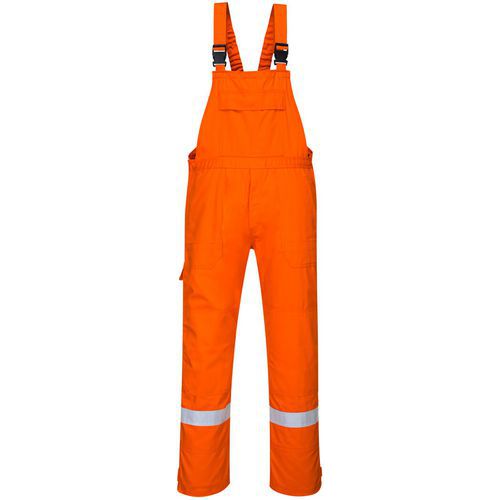 Portwest - Cotte à bretelles Bizflame Plus FR27 - Orange 4XL - Coton & Fibre de Carbone - Oeko-Tex