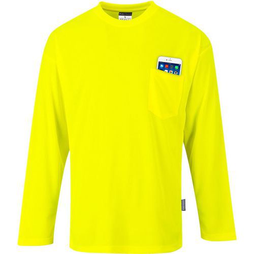T-shirt Day-vis Manches Longues à Poche S579 - Jaune - 5xl