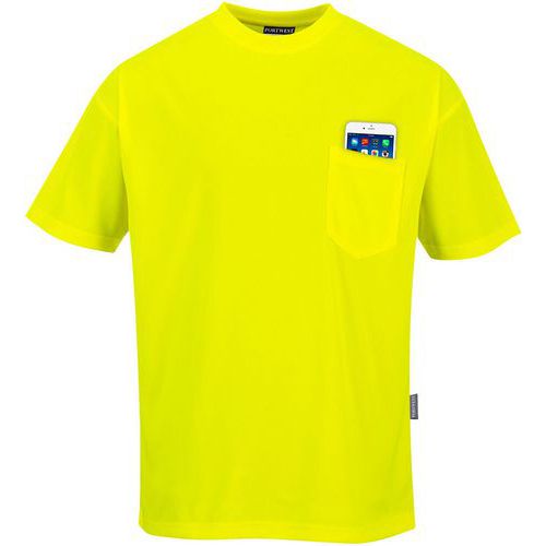 Tee Shirt Day-vis Manches Courtes à Poche S578 - Jaune - 4xl