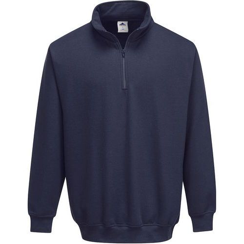 Sweatshirt Col Zippé Sorrento B309 - Bleu Foncé - Xxxl