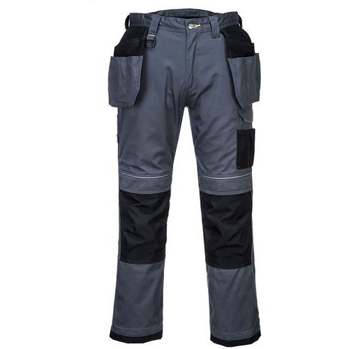 Pantalon De Travail Holster Pw3 - Jambe Courte T602 Gris 41 - Homme